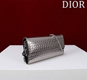 Dior Metallic Microcannage Patent Leather Lady Dior Croisiere Wallet on Chain 21cm - 6