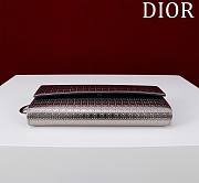 Dior Metallic Microcannage Patent Leather Lady Dior Croisiere Wallet on Chain 21cm - 3