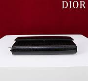 Dior Black Microcannage Patent Leather Lady Dior Croisiere Wallet on Chain 21cm - 4