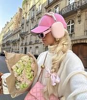 Chanel Mini Square Pink With Pearl Crush Crossbody Bag - 18x13x7cm - 2