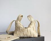 Bottega Veneta Bowling Cassette Woven Leather Bag Light Beige - 22x16x13cm - 4
