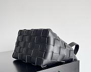 Bottega Veneta Bowling Cassette Woven Leather Bag Black - 22x16x13cm - 5