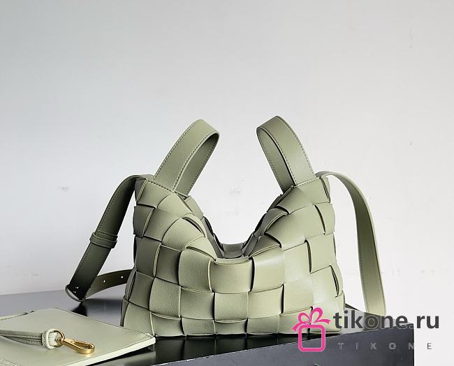 Bottega Veneta Bowling Cassette Woven Leather Bag Travertine - 22x16x13cm - 1