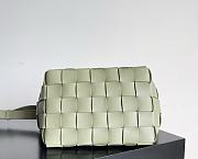 Bottega Veneta Bowling Cassette Woven Leather Bag Travertine - 22x16x13cm - 6