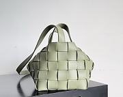 Bottega Veneta Bowling Cassette Woven Leather Bag Travertine - 22x16x13cm - 3