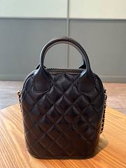Chanel Clutch With Chain Suede Calfskin Shiny Lambskin & Gold-Tone Metal Black & Beige - 18x17x6cm - 4