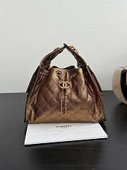 Chanel 25 Small Handbag Metallic Grained Calfskin & Gold Metal Dark Gold - 30x26x14cm - 1