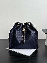 Chanel 25 Medium Handbag Grained Calfskin Gold-Tone Metal Navy - 40x30x15cm - 1