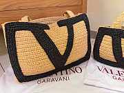 Valentino Garavani Viva Superstar Medium Shopping Bag In Raffia - 37x24x9cm - 2