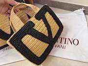 Valentino Garavani Viva Superstar Small Shopping Bag In Raffia - 26x18x7cm - 2