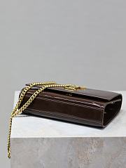 YSL Patent Small Kate Chain Bag Brown - 20x12.5x5cm - 3