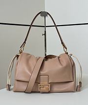 Fendi Mamma Baguette Large Dove Gray Nappa Leather Bag - 32x11x21cm - 3