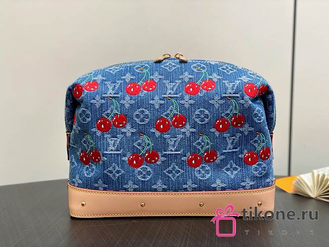 LVxTM Cosmetic Pouch GM Monogram Cherry Denim M13893 - 27x18x9cm - 1