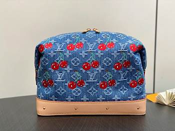 LVxTM Cosmetic Pouch GM Monogram Cherry Denim M13893 - 27x18x9cm
