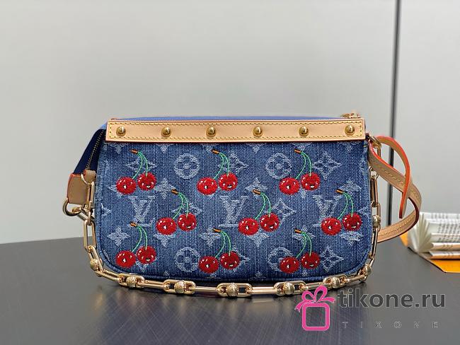 LVxTM Pochette Accessoires Monogram Cherry Denim M13994 - 22x13x4cm - 1