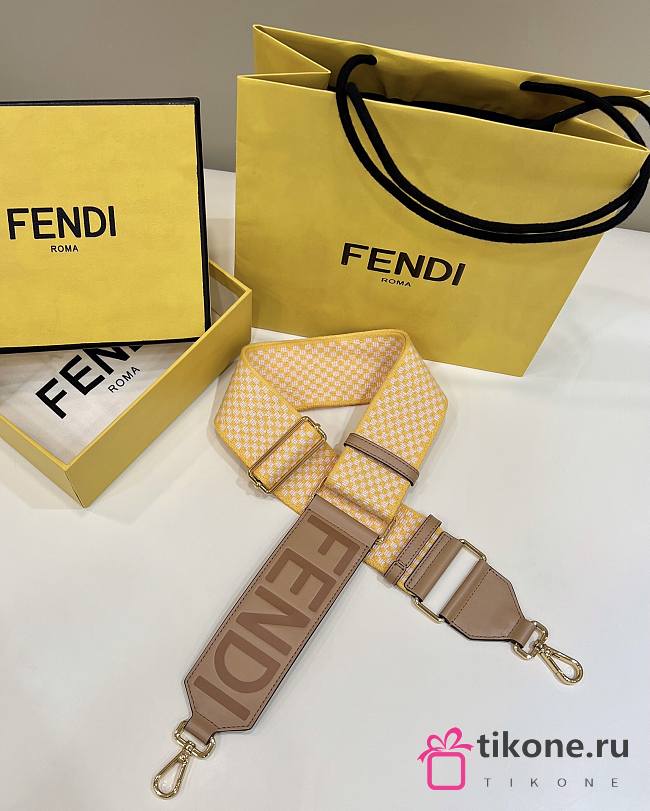 Fendi Embroidered Canvas Leather Strap 120cm 18854	 - 1