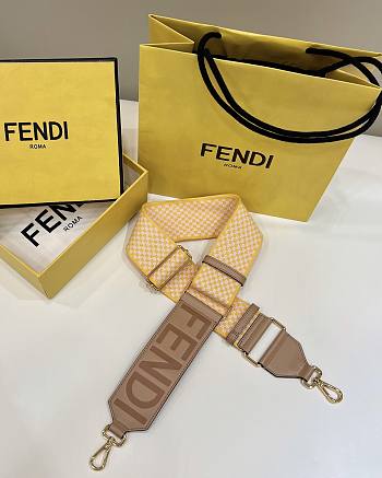 Fendi Embroidered Canvas Leather Strap 120cm 18854	