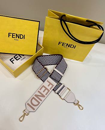 Fendi Embroidered Canvas Leather Strap 120cm 18855	