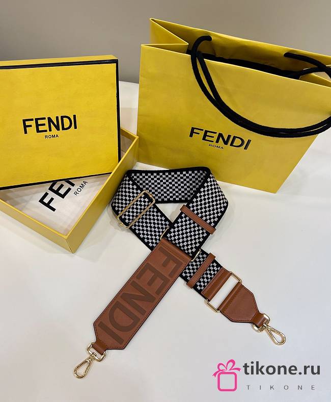 Fendi Embroidered Canvas Leather Strap 120cm 18856	 - 1