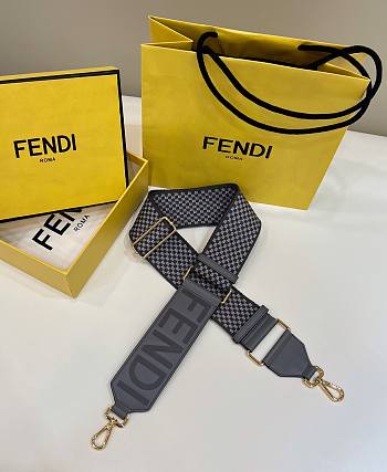 Fendi Embroidered Canvas Leather Strap 120cm 18857	