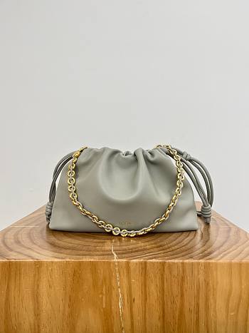 Loewe Medium Flamenco Purse In Mellow Nappa Lambskin Gray - 30x20x10.5cm