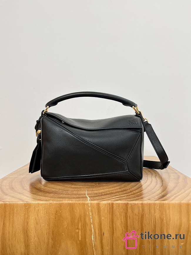 Loewe Small Featherlight Puzzle Bag In Nappa Lambskin Black - 24x16.5x10.5cm - 1