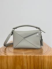 Loewe Small Featherlight Puzzle Bag In Nappa Lambskin Gray - 24x16.5x10.5cm - 5