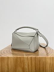 Loewe Small Featherlight Puzzle Bag In Nappa Lambskin Gray - 24x16.5x10.5cm - 4