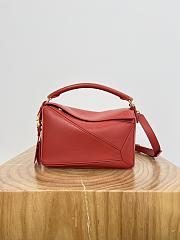 Loewe Small Featherlight Puzzle Bag In Nappa Lambskin Red - 24x16.5x10.5cm - 4