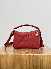 Loewe Small Featherlight Puzzle Bag In Nappa Lambskin Red - 24x16.5x10.5cm - 3