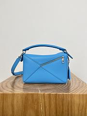 Loewe Small Featherlight Puzzle Bag In Nappa Lambskin Blue - 24x16.5x10.5cm - 3