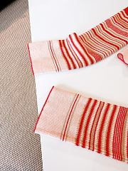Fendi Cardigan Red And Beige Striped Cotton And Silk Cardigan - 4