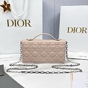 My Dior Mini Bag Light Pink Silver Cannage Lambskin - 21x11.5x4.5cm - 5