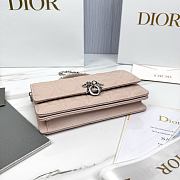 My Dior Mini Bag Light Pink Silver Cannage Lambskin - 21x11.5x4.5cm - 6
