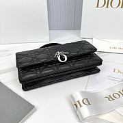 My Dior Mini Bag Black Silver Cannage Lambskin - 21x11.5x4.5cm - 5
