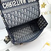 Medium Diorcamp Bag Blue Dior Oblique Embroidery - 29x22x12cm  - 3