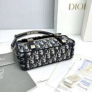 Small Diorcamp Bag Blue Dior Oblique Embroidery - 23x15x8cm - 3