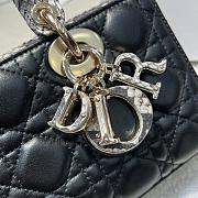 Dior Small Lady D-Joy Bag Black Cannage Lambskin Python Handle - 22x12x6cm - 3