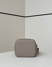 Fendi Mon Tresor Dove Grey Denim Effect FF Jacquard Mini Bag - 14x12x18cm - 2
