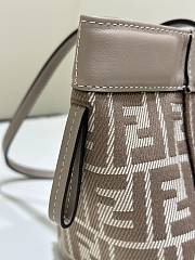 Fendi Origami Mini Dove Grey Denim Effect FF Jacquard Transformable Mini Bag - 18.5x15x15cm - 3