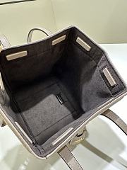 Fendi Origami Mini Dove Grey Denim Effect FF Jacquard Transformable Mini Bag - 18.5x15x15cm - 2