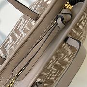 Fendi Mini Roll Dove Grey Denim Effect FF Jacquard Mini Bag - 15.5x13x11cm - 3