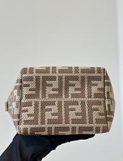 Fendi Mini Roll Dove Grey Denim Effect FF Jacquard Mini Bag - 15.5x13x11cm - 2