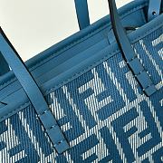 Fendi Mini Roll Blue Denim Effect FF Jacquard Mini Bag - 15.5x13x11cm - 4