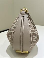 Fendigraphy Mini Dove Gray Denim Effect FF Jacquard Mini Bag - 20x13x7.5cm - 6