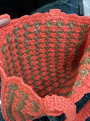 Prada Crochet Tote Bag Orange/Caramel 1BG393 - 38x36x3cm - 6