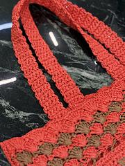 Prada Crochet Tote Bag Orange/Caramel 1BG393 - 38x36x3cm - 4
