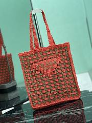 Prada Crochet Tote Bag Orange/Caramel 1BG393 - 38x36x3cm - 2