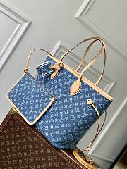 LV Neverfull MM Monogram Denim Blue M13192 - 31x28x14cm - 3
