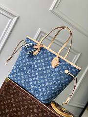 LV Neverfull MM Monogram Denim Blue M13192 - 31x28x14cm - 5
